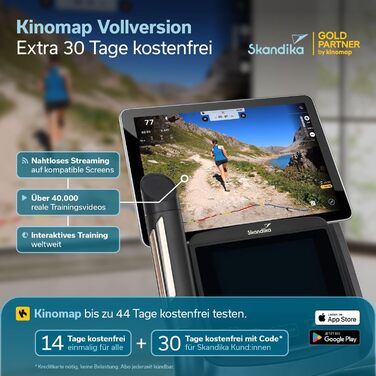 Еліптичний тренажер Skandika Crosstrainer Carbon P23: 23 програми, 16 рівнів, компактний, тихий, сумісний з Kinomap App, до 135 кг