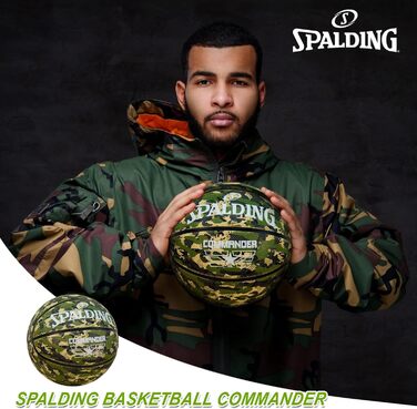 Баскетбольний м'яч Spalding Commander Sz7 Camo для дорослих, унісекс, камуфляжний