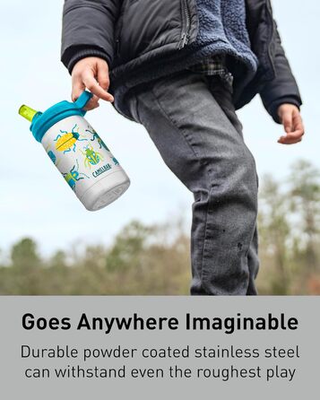 Дитяча термобутилка CamelBak Eddy+ із нержавіючої сталі, 350 мл, з малюнком акули, вакуумна ізоляція