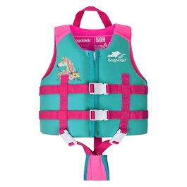 Дитяча жилетка для плавання Gogokids Float Jacket – рожева, для дітей 2-9 років (15-35 кг), S (2-3 роки)