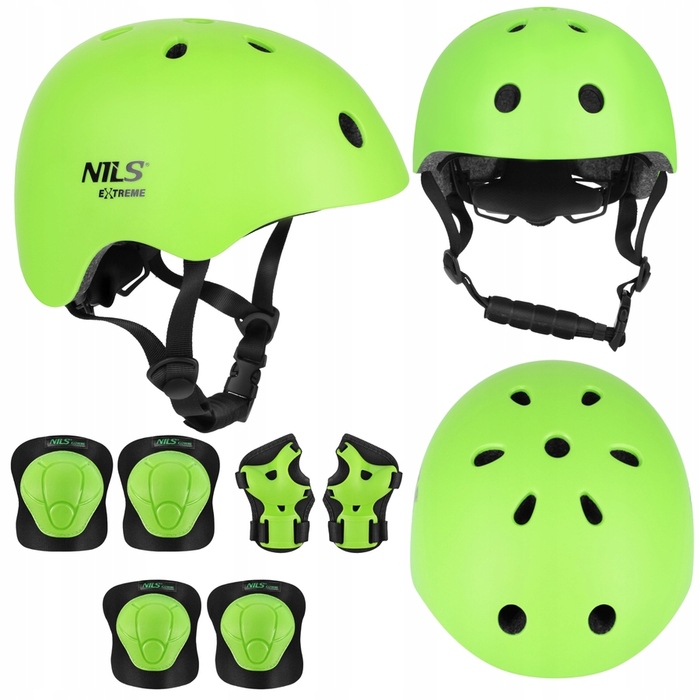Регульований велосипедний шолом та комплект захисту для роликів, велосипеда та скейта, розмір XS