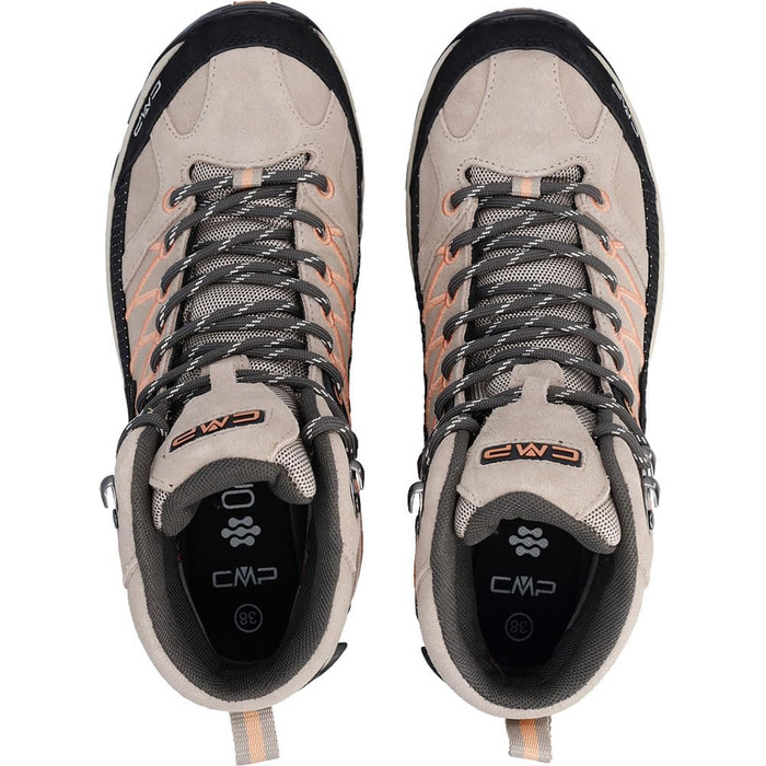 Жіночі трекінгові черевики CMP Rigel Mid Wmn WP, 40 EU, пісочно-лососевий колір