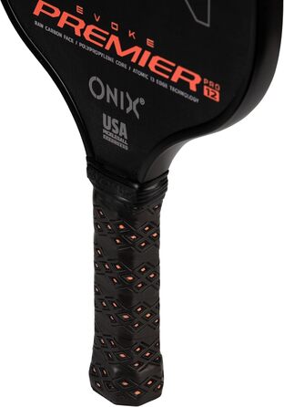 Падл для піклболу Onix Evoke Premier Pro Raw Carbon (12 мм, чорний)