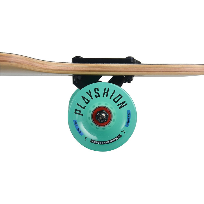 Лонгборд PLAYSHION 39 дюймів, Drop-Through, ABEC-9, для фрірайду та круїзингу, чорний