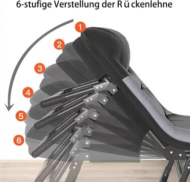 Розкладне ліжко Cozykimo для кемпінгу з матрацом: туристичне, для риболовлі, гостей, сад, будинок (чорне)