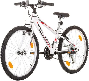 Дитячий гірський велосипед Probike Tempo 24 дюйми, 18 швидкостей, для хлопчиків та дівчат, зростання 130-155 см, білий, Multibrand Distribution