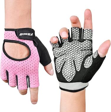 Фітнес рукавички для чоловіків Daen, дихаючі, для важкої атлетики, тренувань, спорту, силових тренувань, бодібілдингу, велоспорту (Рожевий, S)