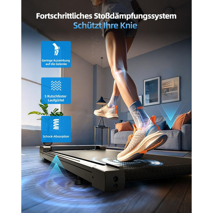 Walking Pad: Компактний електричний біговий тренажер для дому та офісу. Тиха та портативна міні-доріжка для ходьби. Walking Pad