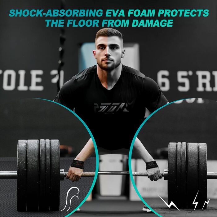 Сумісний EVA спортивний килимок Torin APM36001BK, 144 м², 1,27 см, 36 плиток, чорний – Підлогове покриття для домашніх тренажерів, фітнес та вправ, піноматеріал