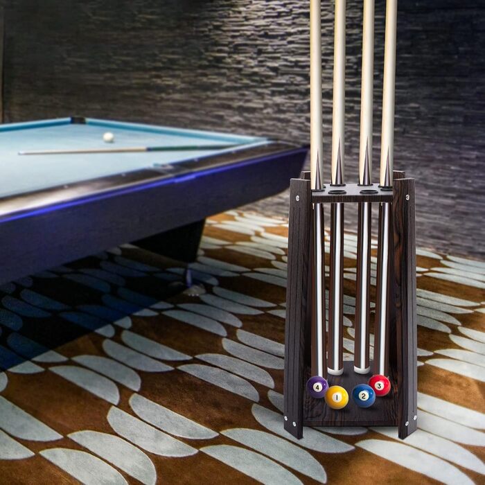 Підставка для більярдної кули (8 лунок), Sengfwin - аксесуар для більярдного столу, міцна, традиційна, економія місця