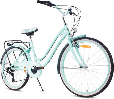 Дівчачий велосипед Sun Baby 20 дюймів, 6 швидкостей Shimano, для дітей 6-10 років, біло-золотий, Heart Bike