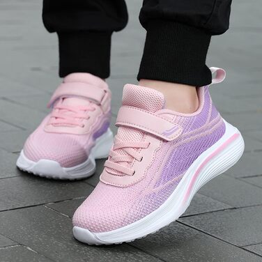 Дитячі кросівки для спорту: зал, біг, повсякденне носіння. Зручні кросівки для хлопчиків 28-40 розміру. Дихаюча сітка, кріплення на липучці. Pink (011), 30 EU