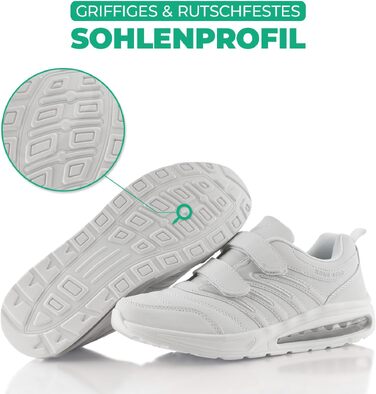 Кросівки для бігу Fusskleidung® жіночі/чоловічі, білі, розмір 46 EU, амортизація, легкі спортивні