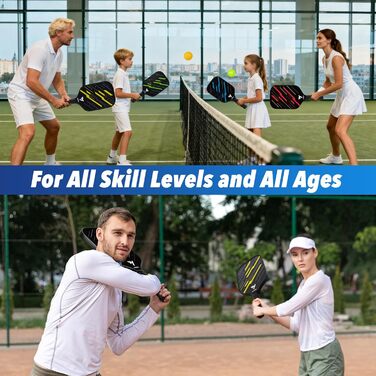 Набір для піклболу: 4 ракетки, 4 м'ячі, сумка. Підходить для гри в приміщенні та на вулиці. Ідеальний подарунок для початківців та професіоналів. Набір Meteor для піклболу.