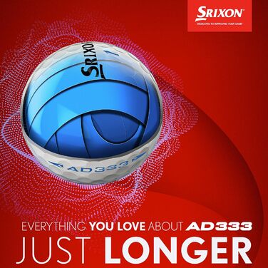 Гольф-м'ячі Srixon AD333 для чоловіків, 12 шт, преміум