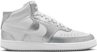Кросівки Nike Court Vision Mid для чоловіків, білий/металевий срібло, 41 EU