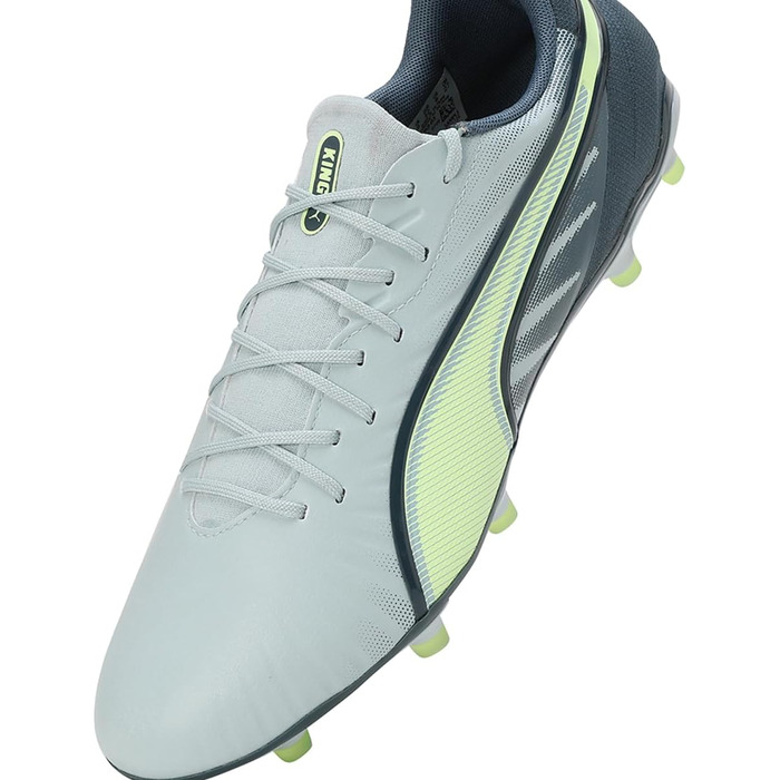 Футбольне взуття PUMA King Match Fg/Ag (41 EU) – унісекс, кольори: Frosted Dew, Fizzy Apple, Gray Skies
