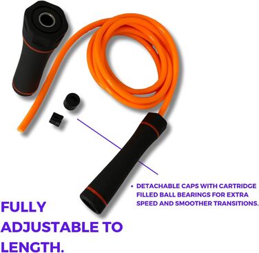 Скакалка Elevate Gravity Heavy Rope 3м, 10мм, обтяжена, для кардіо, схуднення та силових тренувань, з гладкими підшипниками, для дому та вулиці