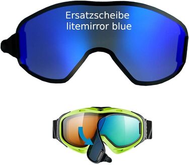 Змінна лінза Uvex g.gl 300 / uvision TO для лижної маски, дзеркальна синя, Litemirror Blue, оригінал