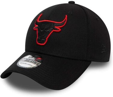 Кепка New Era Chicago Bulls чорна, 39thirty Stretch, розмір M-L