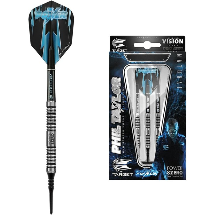 Дротики для дартсу Phil Taylor POWER 8Zero Soft, 18 г, 1 шт.