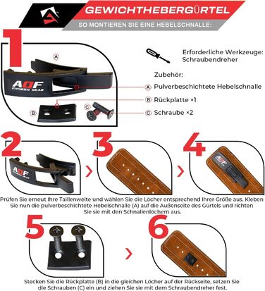 Пояс для важкої атлетики AQF з важільною пряжкою, 4'' ширина, 10 мм шкіра, для пауерліфтингу, фітнесу, станова тяга, чоловічий та жіночий, коричневий, XXL