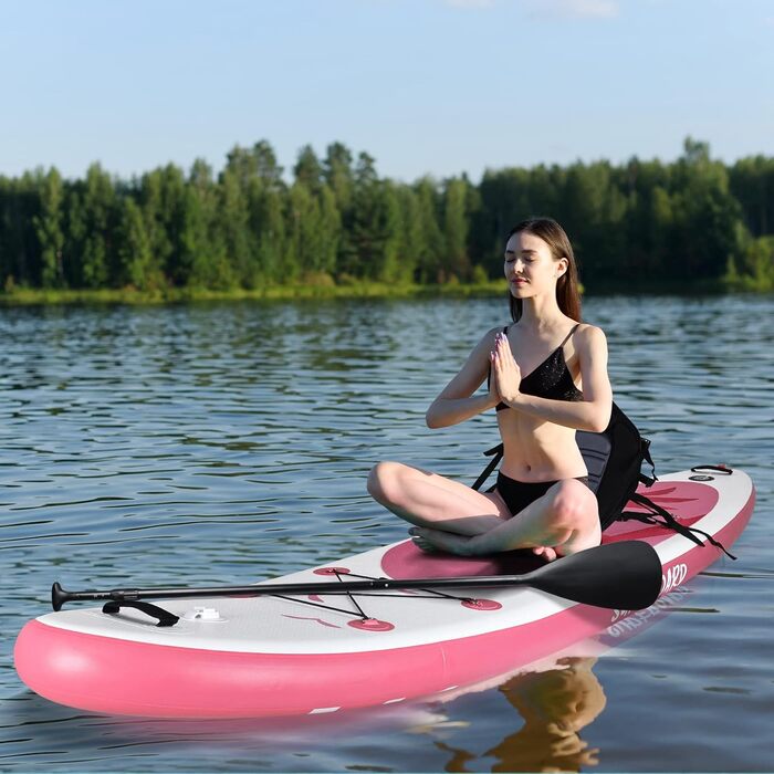 Надувна SUP-дошка YU YUSING 320/335x76x16,5 см з регульованим веслом, насосом, рюкзаком, страховочним шнуром, водонепроникною сумкою, для плавання стоячи, до 150 кг