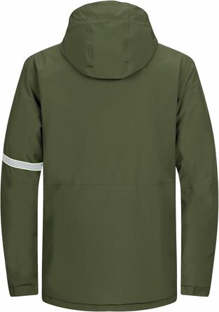 Чоловіча лижна куртка 33,000ft: Водонепроникна, вітронепроникна, тепла, функціональна куртка для сноуборду та лижного відпочинку (армійний зелений, L)