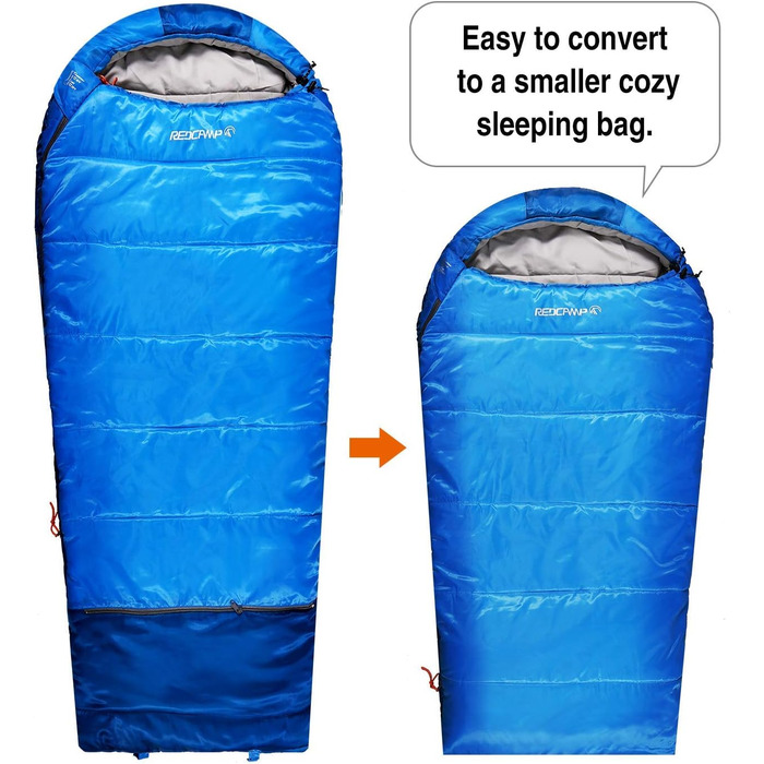 Спальний мішок REDCAMP для дітей 175x65 см, мумієвидний, зручний, легкий, теплий, регульований, 3-сезонний, для кемпінгу та відпочинку на природі, рожевий (наповнювач: 2,4 кг)