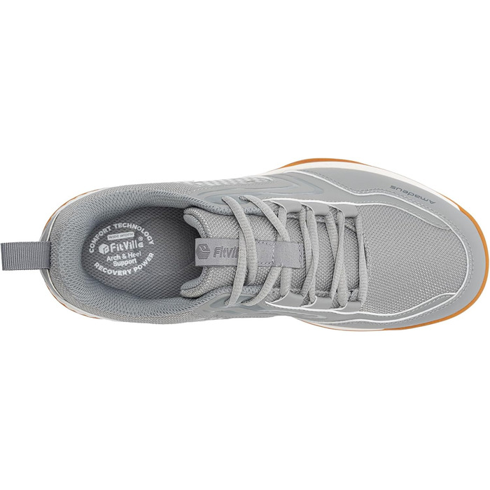 Тенісні кросівки FitVille для чоловіків, широка колодка, спортивні, дихаючі, бадмінтон, фітнес, зручні, снікерси, розмір 40-49, темно-синій, білий (сріблясто-сірий)