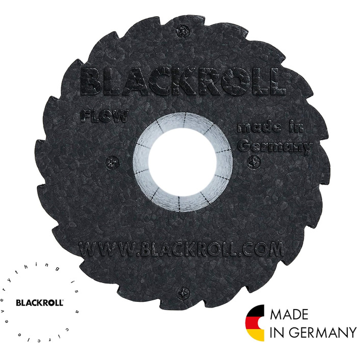 BLACKROLL® FLOW міофасціальний ролер для самомасажу, середня жорсткість, чорний, з карткою вправ