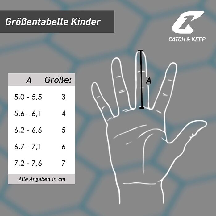 Дитячі футбольні воротарські рукавички CATCH & KEEP Kralle Junior Pro 3.0 з ультрасильним Falcon Grip, професійна якість, ідеальна посадка для дітей