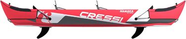 Надувний каяк Cressi Namaka 10'7'' для двох, трикамерний, регульовані сидіння, червоний, 26.5 см
