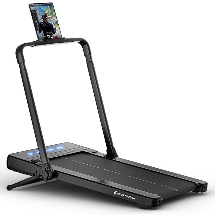 Бігова доріжка Sportstech WalkingPad з автоматичним нахилом: для дому, офісу, під стіл, складана, тиха, Bluetooth, пульт ДУ, до 130 кг