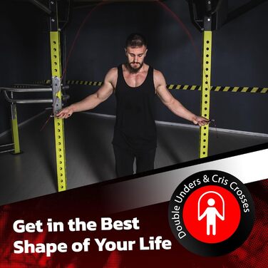 Скакалка Fit Vikings – регульований, легкий, для CrossFit, боксу, MMA, фітнесу, Double Unders, кардіотренувань – PREMIUM якість