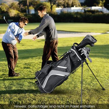 Сумка для гольфу COSTWAY з 6, 8 або 14 відділеннями, сталева, легка, портативна сіра для чоловіків та жінок