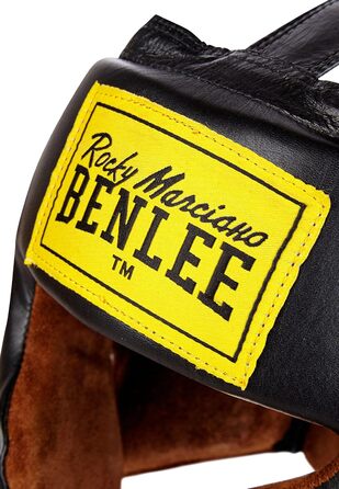 Боксерський шолом BENLEE Tyson L-XL, чорний, шкіряний захист голови
