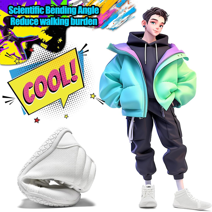 Мінімалістичні кросівки без шнурів Hi-top для чоловіків та жінок. Легкі, зручні кросівки для ходьби, трейлраннінгу та фітнесу. Zero Drop підошва, неслизька, білі, 42 EU.