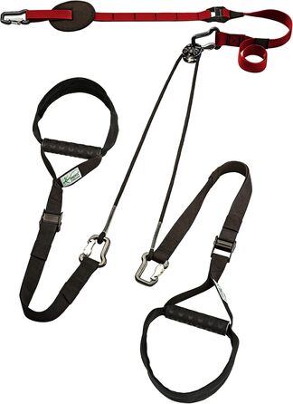 Тренажер петлевий eaglefit Sling-Trainer Exclusive ALU, фітнес-шлейка, червоний, алюмінієвий