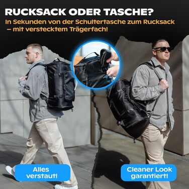 Спортивна сумка-рюкзак для чоловіків та жінок, 42 л, чорна. Сумка для вихідних, спортивна, для плавання, невелика дорожня сумка