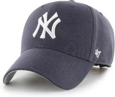 Кепка бейсболка MLB New York Yankees MVP, унісекс, регульована, біле лого, темно-синій