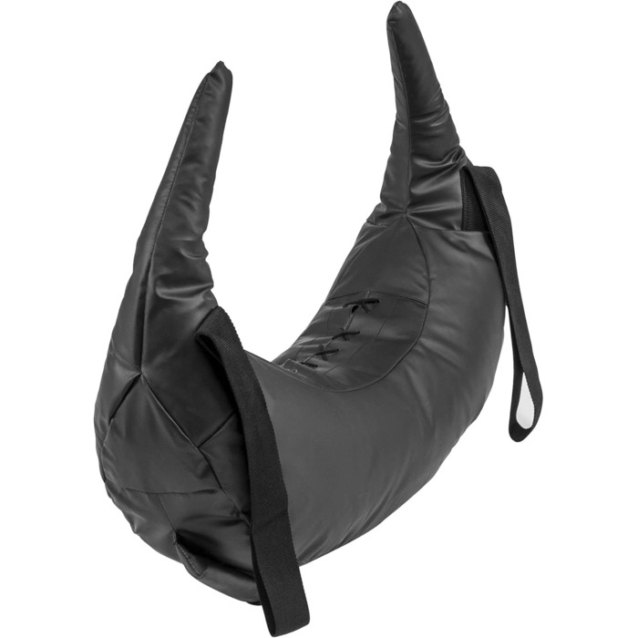 Болгарський мішок GORILLA SPORTS з екошкіри, 5-22,5 кг, 5 ручок, чорний — для кросфіту, фітнесу та силових тренувань