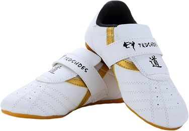Шукайте зручні та легкі кросівки для карате, тхеквондо, кікбоксингу та інших єдиноборств? Легкі дихаючі кросівки для чоловіків та жінок (31EU, Gold Edge)