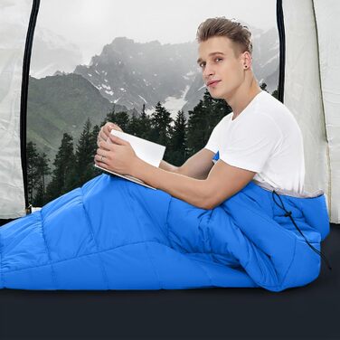 Сплячий мішок 3-4 сезони - 220 x 85 см, водонепроникний, легкий, для кемпінгу та подорожей