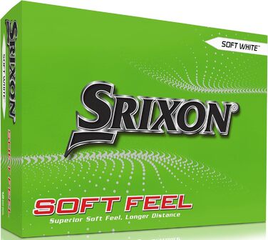 Гольф-м'ячі Srixon Soft Feel 13 та 14 | М'які, довговічні, стабільний політ, контрольований спін | Преміум-якість, відчуття та контроль на гріні | Жовто-білі, білі