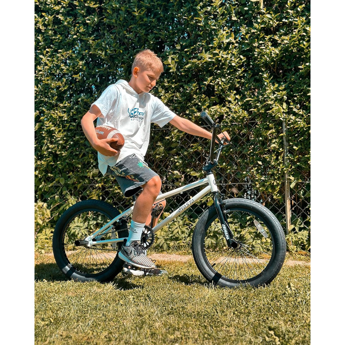 Дитячий BMX велосипед AVASTA Freestyle Rubato 20'' білий, для дітей від 5 років, для початківців, кілька кольорів