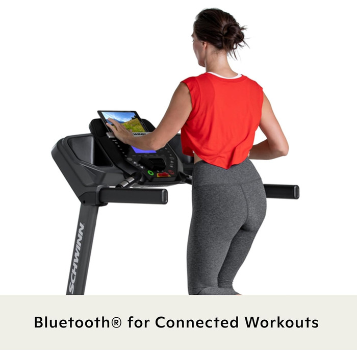 Бігова доріжка Schwinn 510T електрична з Bluetooth: для дому, швидкість до 18 км/год, складний механізм, тиха робота, сумісність з JRNY, Zwift, Kinomap