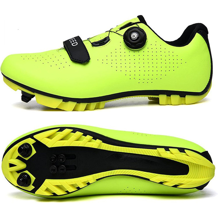 Велосипедні черевики для чоловіків та жінок, MTB, Radsport, Mountainbike, кросівки, дихаючі, Outdoor, велосипедні, Spin, MTB, білі (40 EU, жовті)