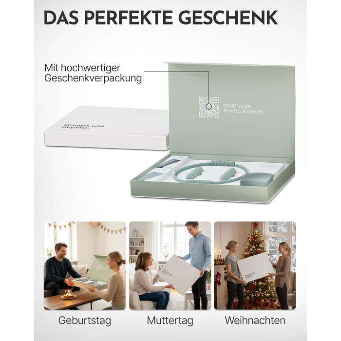 Набір для пілатесу Neolymp – м'яч, кільце, гантелі, стрічки, E-book | Sky Blue