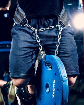 Діп-пояс Urban Lifters з металевим ланцюгом 80 см, для підтягувань, віджимань, пауерліфтингу та важкої атлетики, широка спинка 15 см